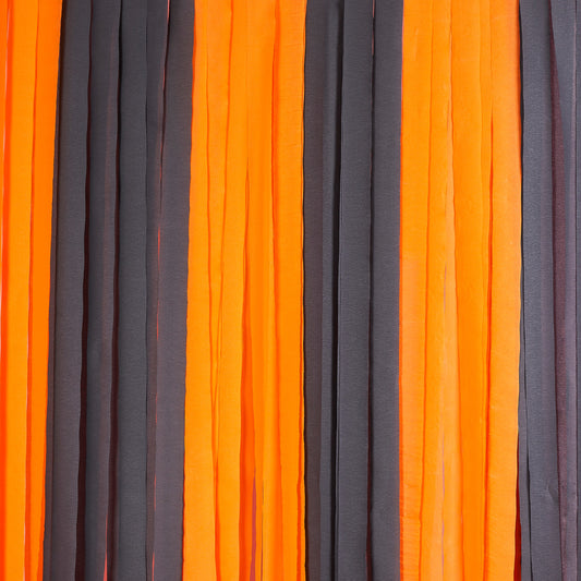 Halloween Black & Orange Streamer Backdrop - Pack of 6
