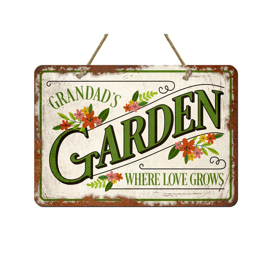 Grandad's Garden Metal Sign