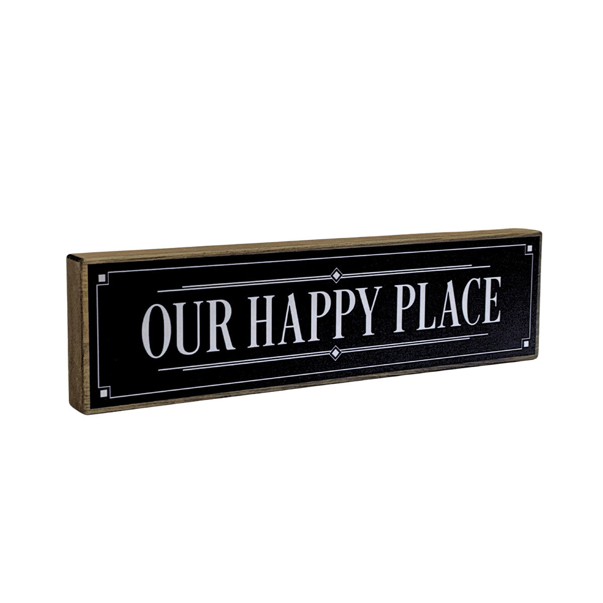 Our Happy Place Mini Rustic Sign