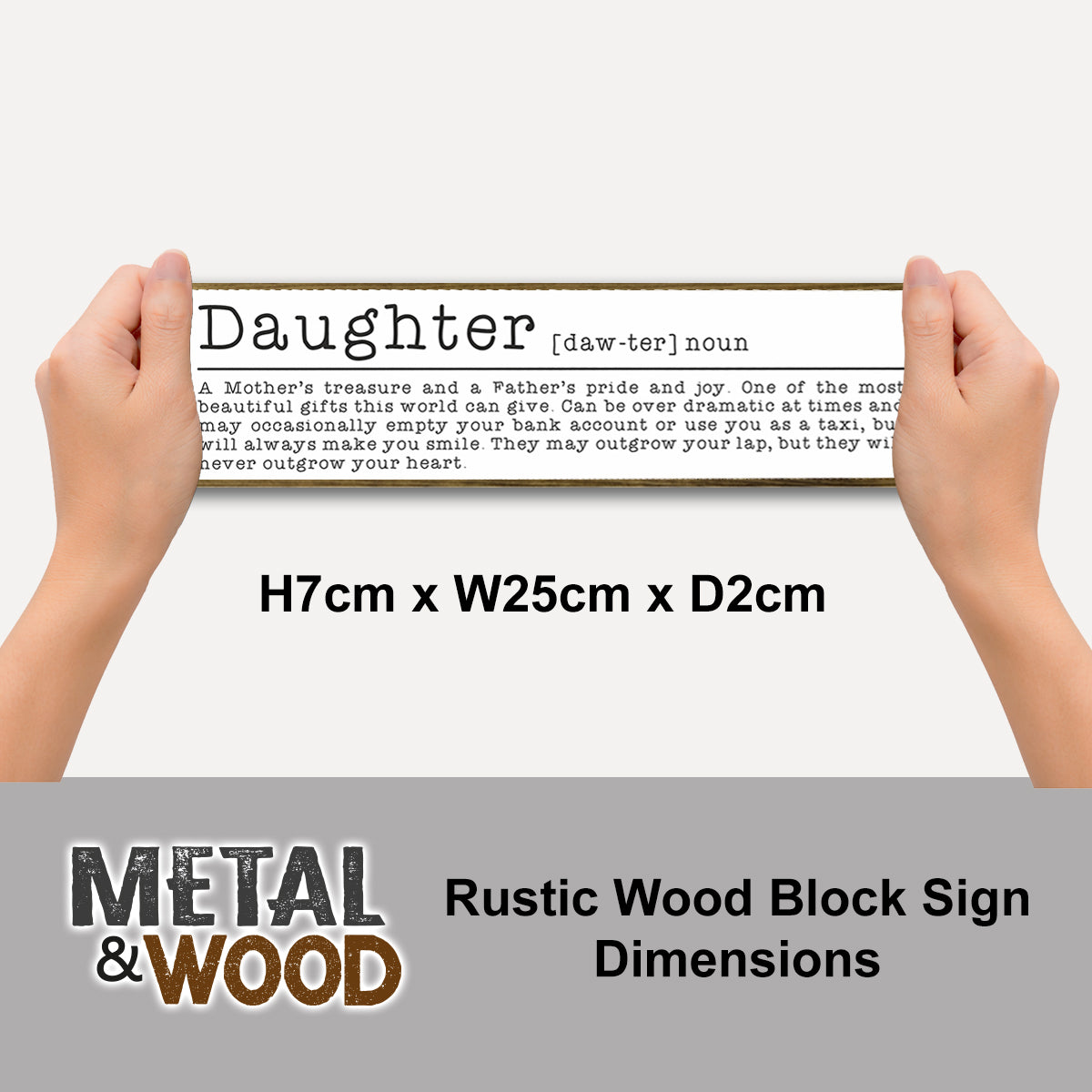 Daughter Mini Rustic Sign